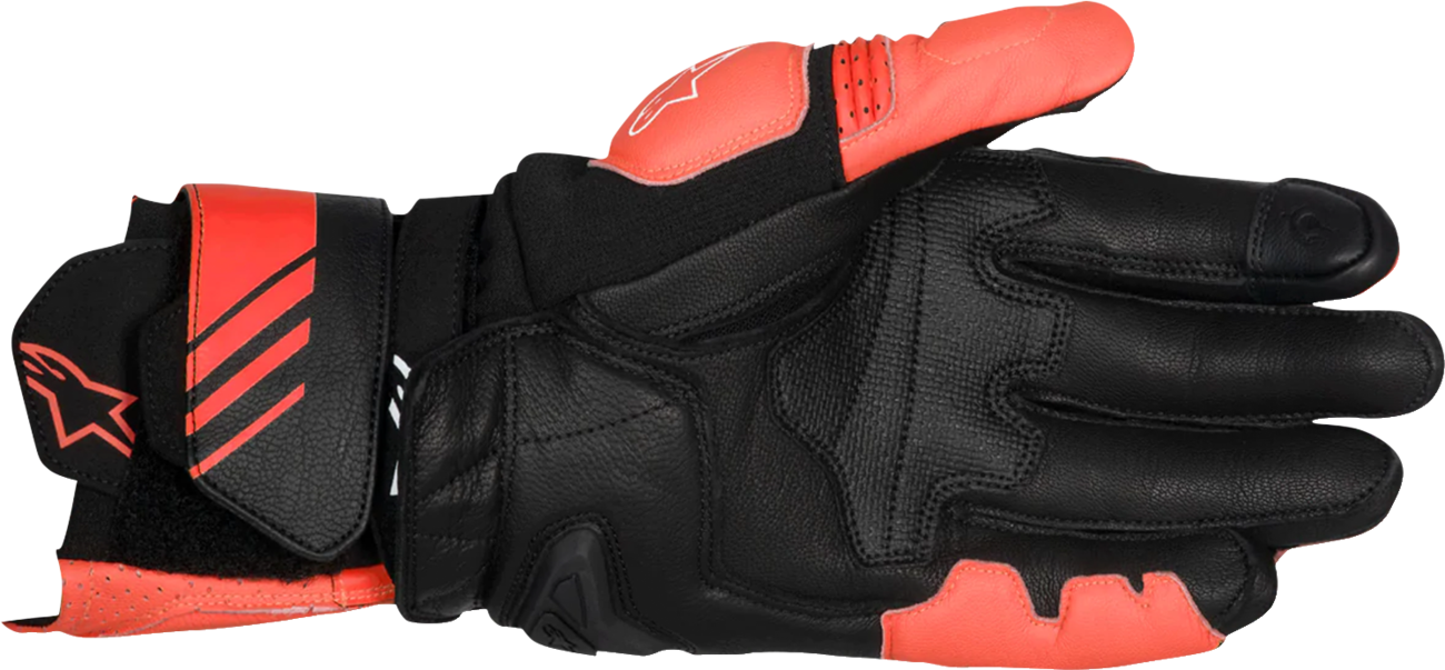 GUANTES DE CUERO ALPINESTARS GP PLUS R V3 ROJO BRILLANTE/ROJO FLUORESCENTE