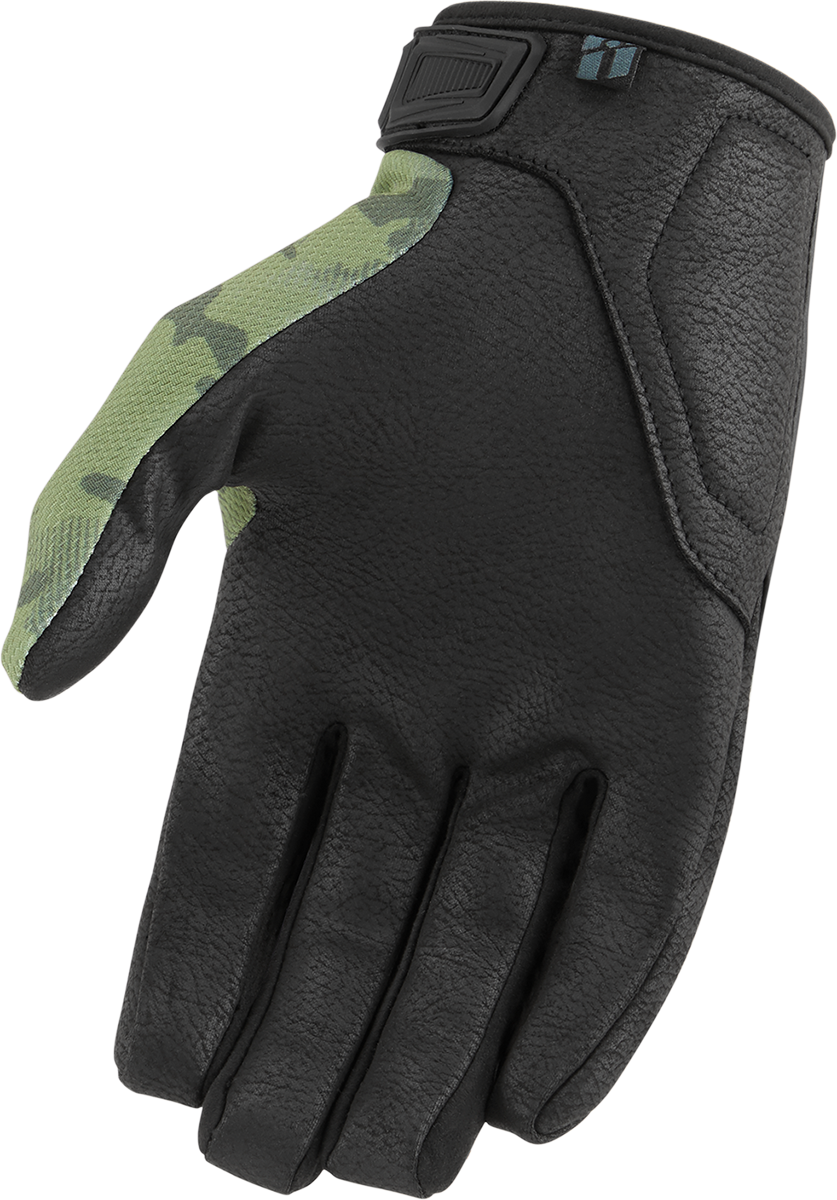 GUANTES ICON HOOLIGAN CE VERDE CAMUFLAJE