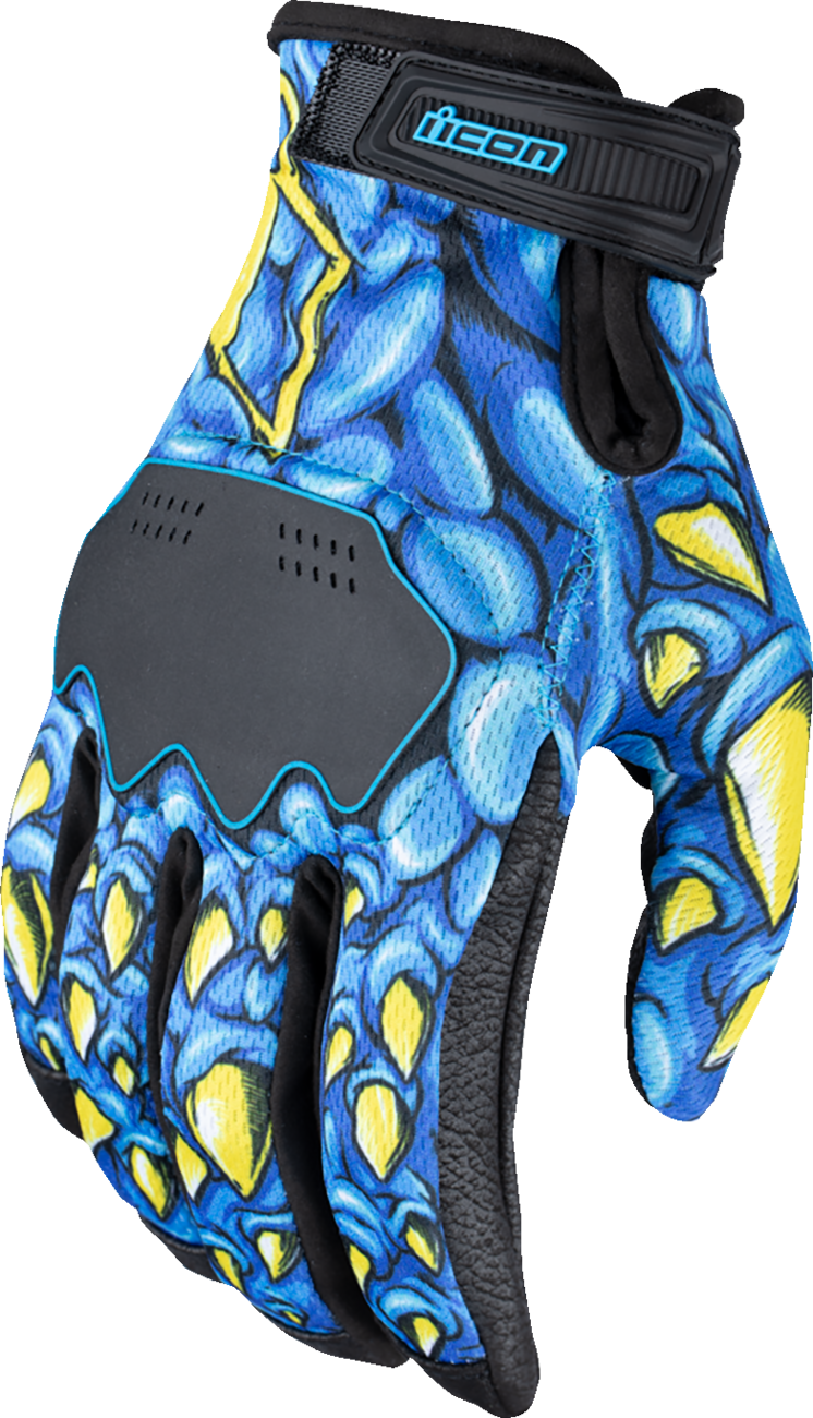 GUANTES ICON HOOLIGAN KRYOLA KREEP AZUL