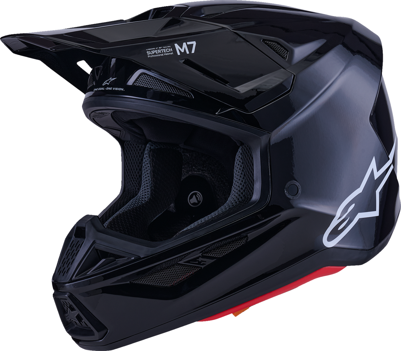 CASCO INTEGRAL ALPINESTARS SM7 SOLID NEGRO BRILLANTE