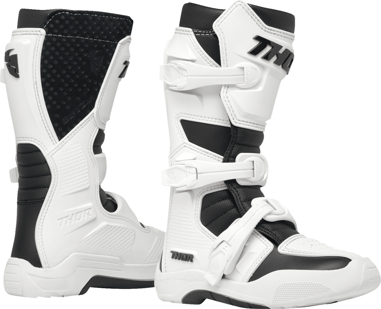 BOTAS PARA NIÑO THOR BLITZ XR BLANCO/NEGRO
