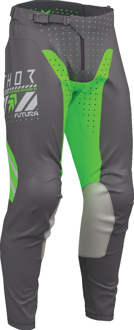 PANTALONES THOR LAUNCHMODE FUTURA CHARCOAL/VERDE