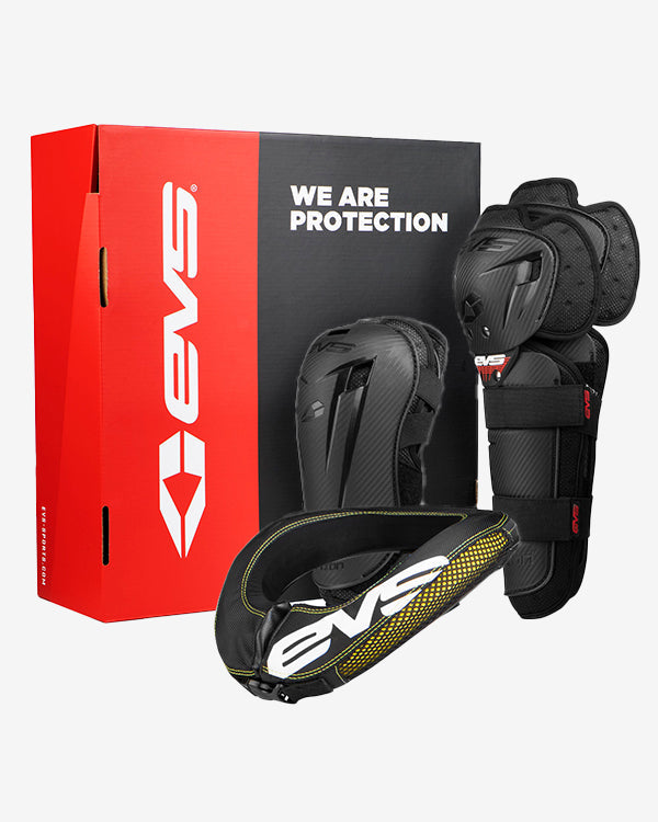 EVS Slam Combo: Protección Integral Rodillas, Codos, Collarín R2 Off-Road