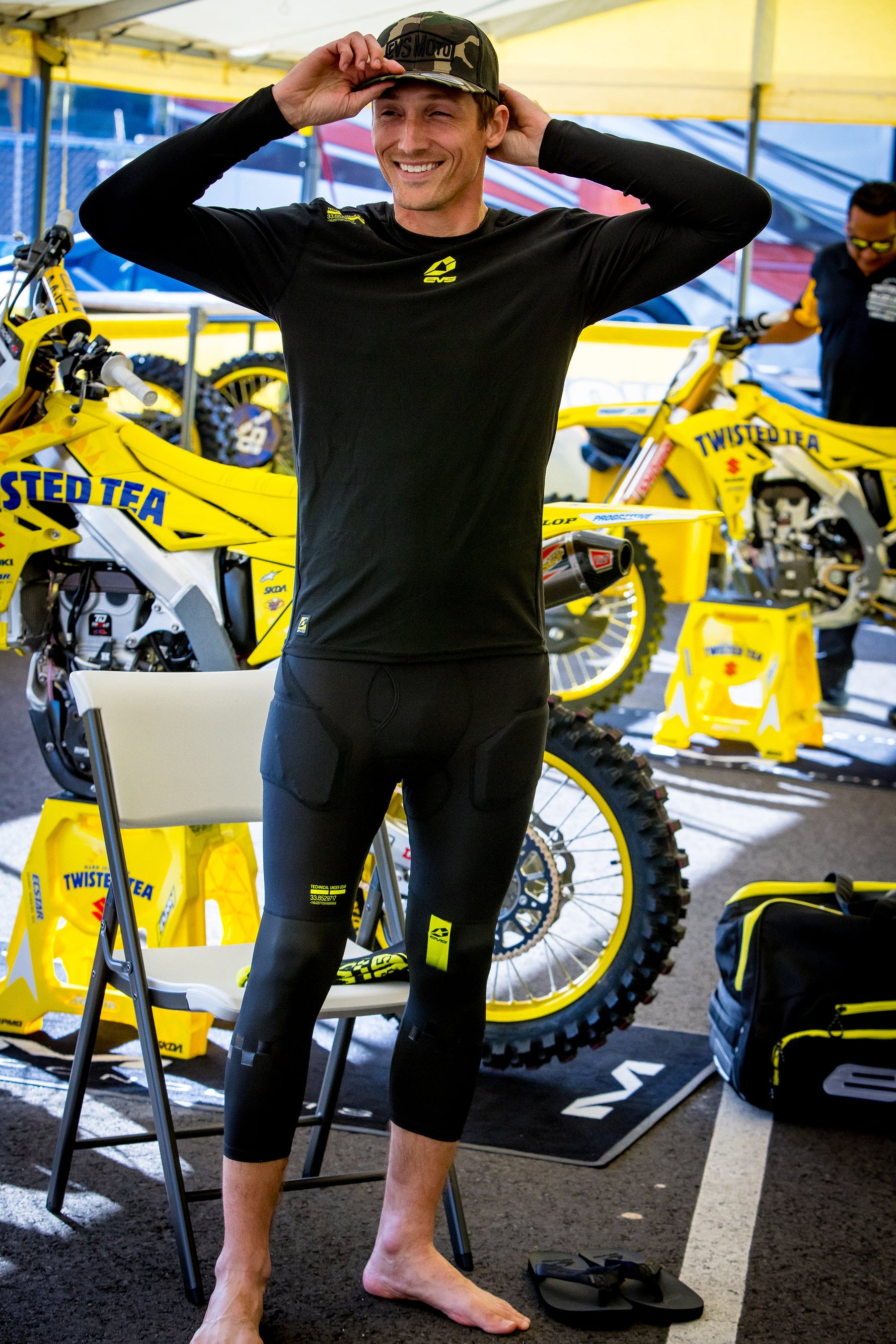 Pantalones de Impacto EVS Sports TUG 3/4 Compresión Protección Avanzada Off-Road