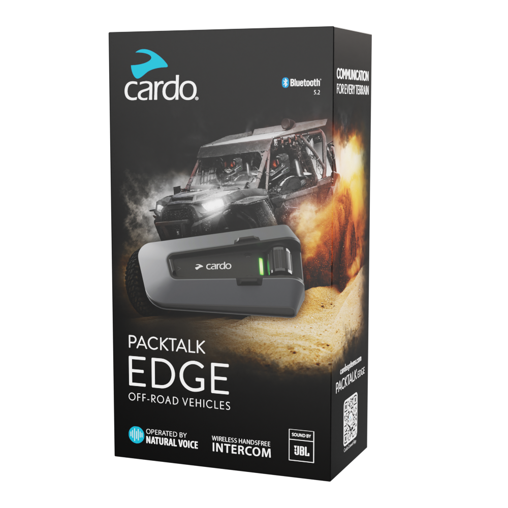 Cardo Packtalk Edge ORV Intercomunicador Malla Bluetooth Off-Road Comunicación Grupal Resistente