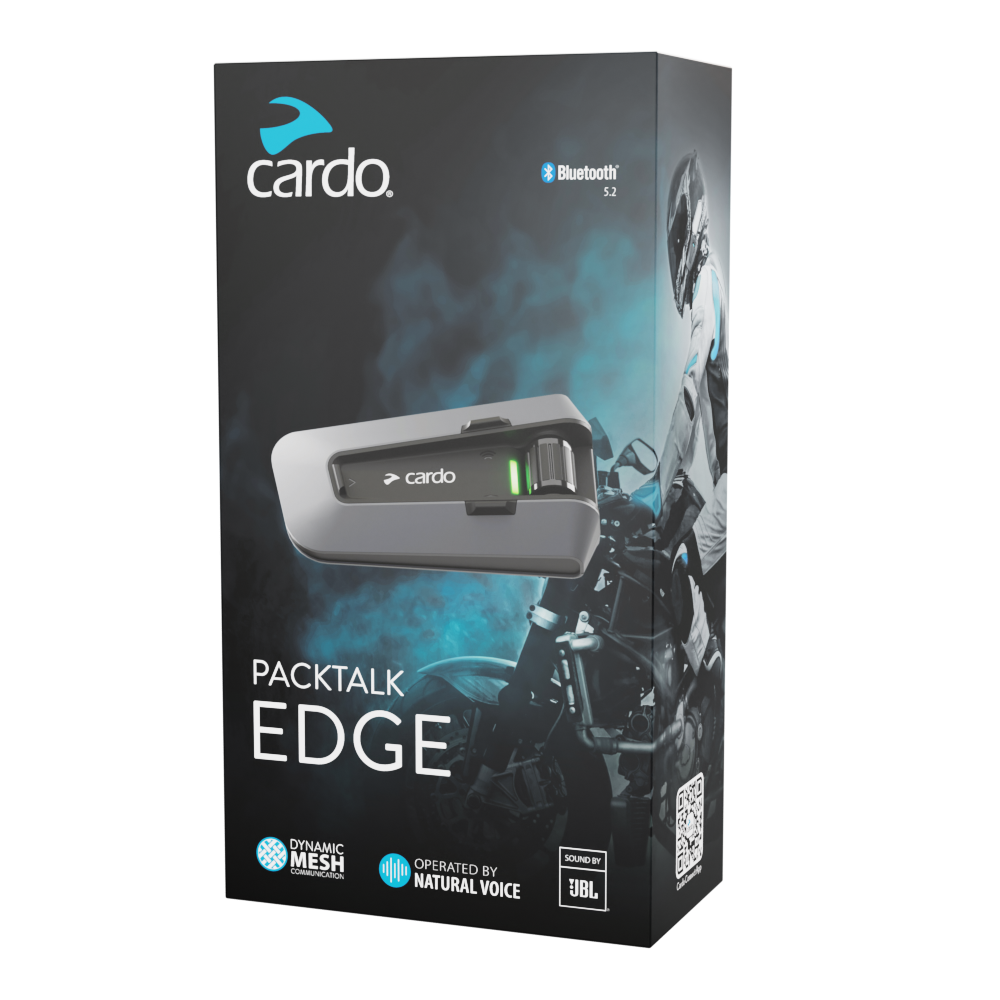 Cardo Packtalk Edge Comunicación Bluetooth Premium para Motocicletas Todoterreno