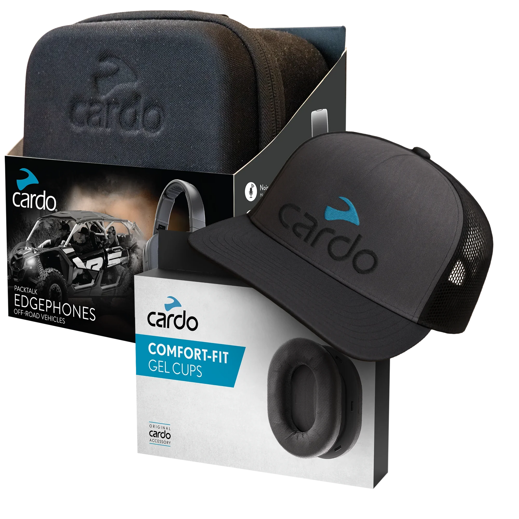 Auriculares Cardo Packtalk Edgephones ORV: Conectividad, Gel y Estilo CardoFam