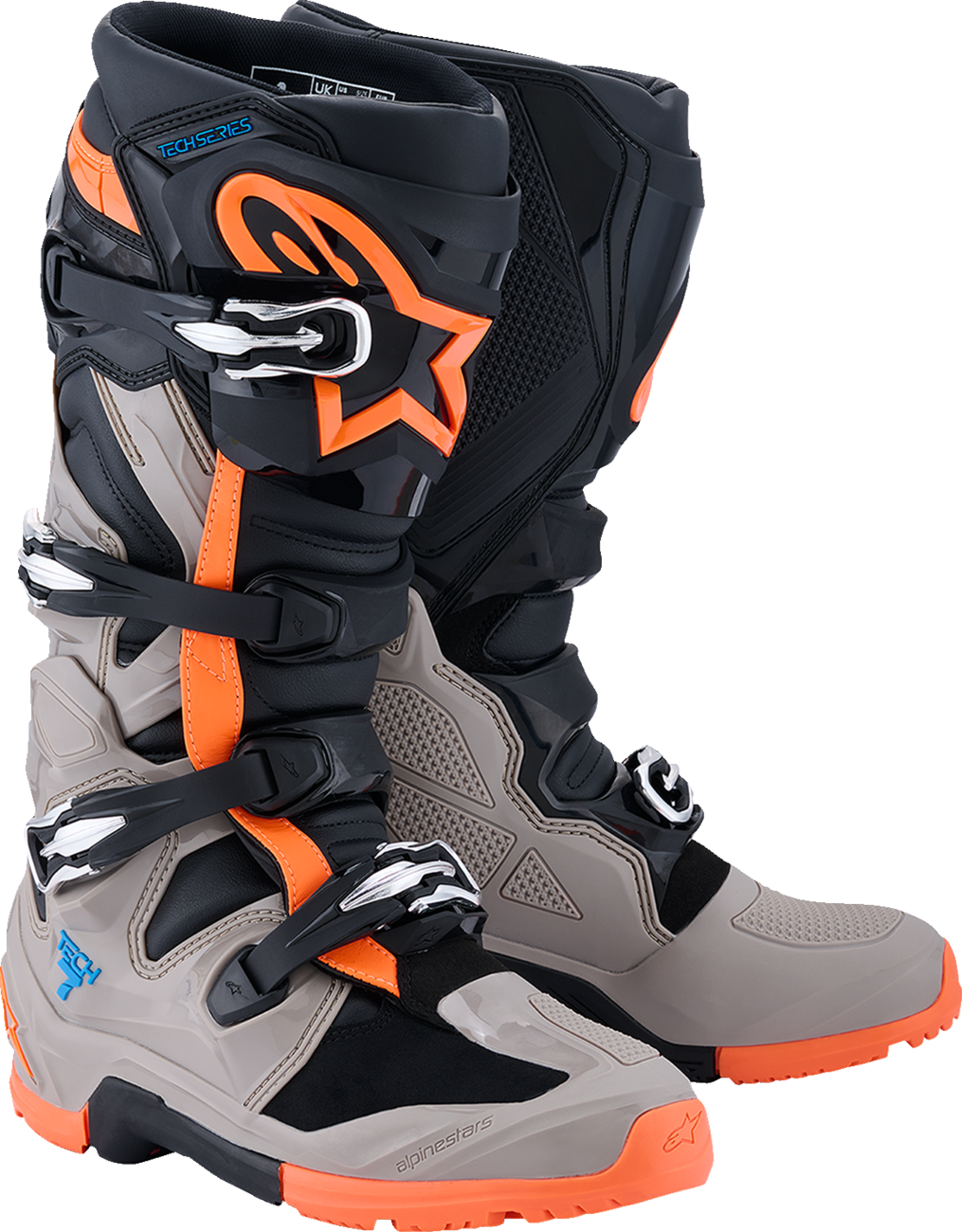 BOTAS ALPINESTARS TECH 7 ENDURO NEGRO/GRIS/ANARANJADO FLOURESCENTE