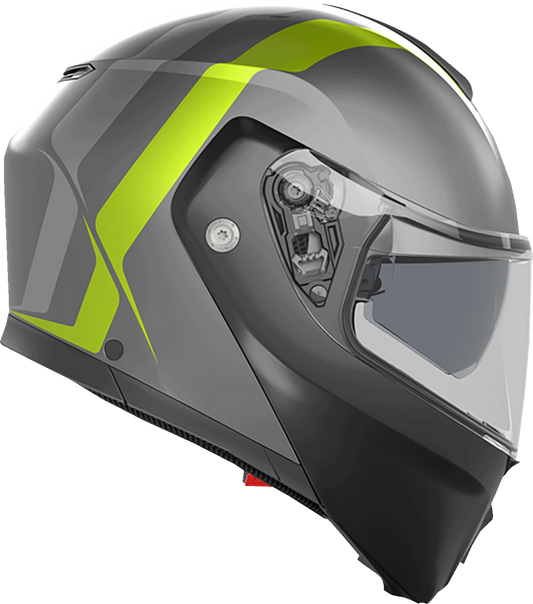 CASCO AGV STREETMODULAR   RESIA NEGRO GRIS FLUORESCENTE MATE