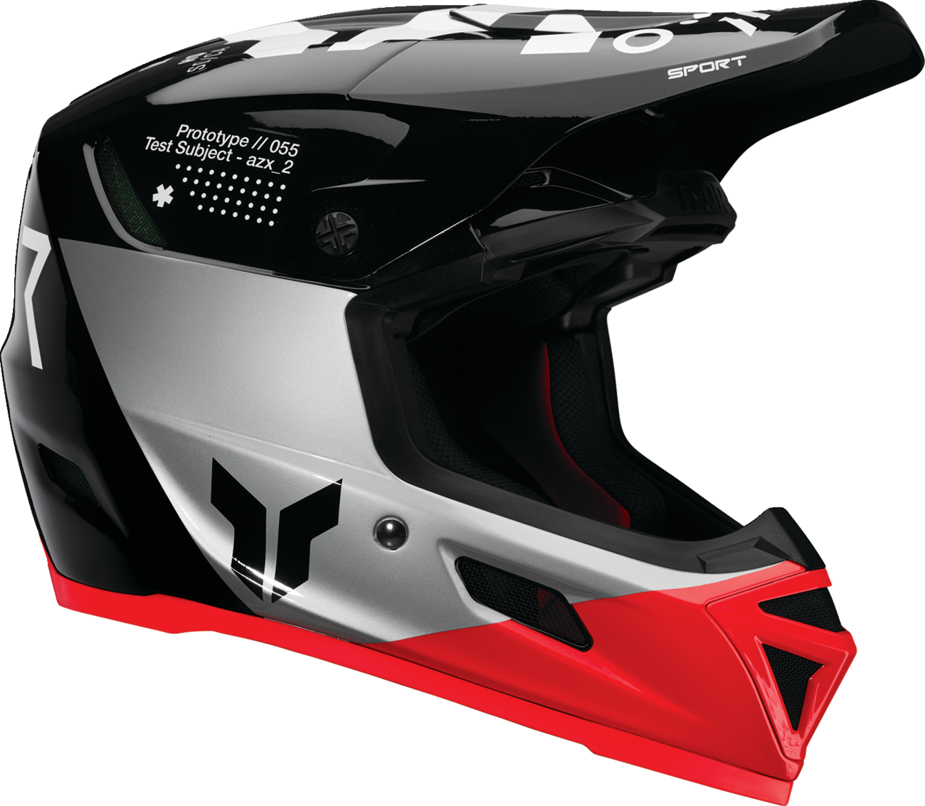 CASCO INTEGRAL THOR REFLEX SPORT STRIKE NEGRO ROJO