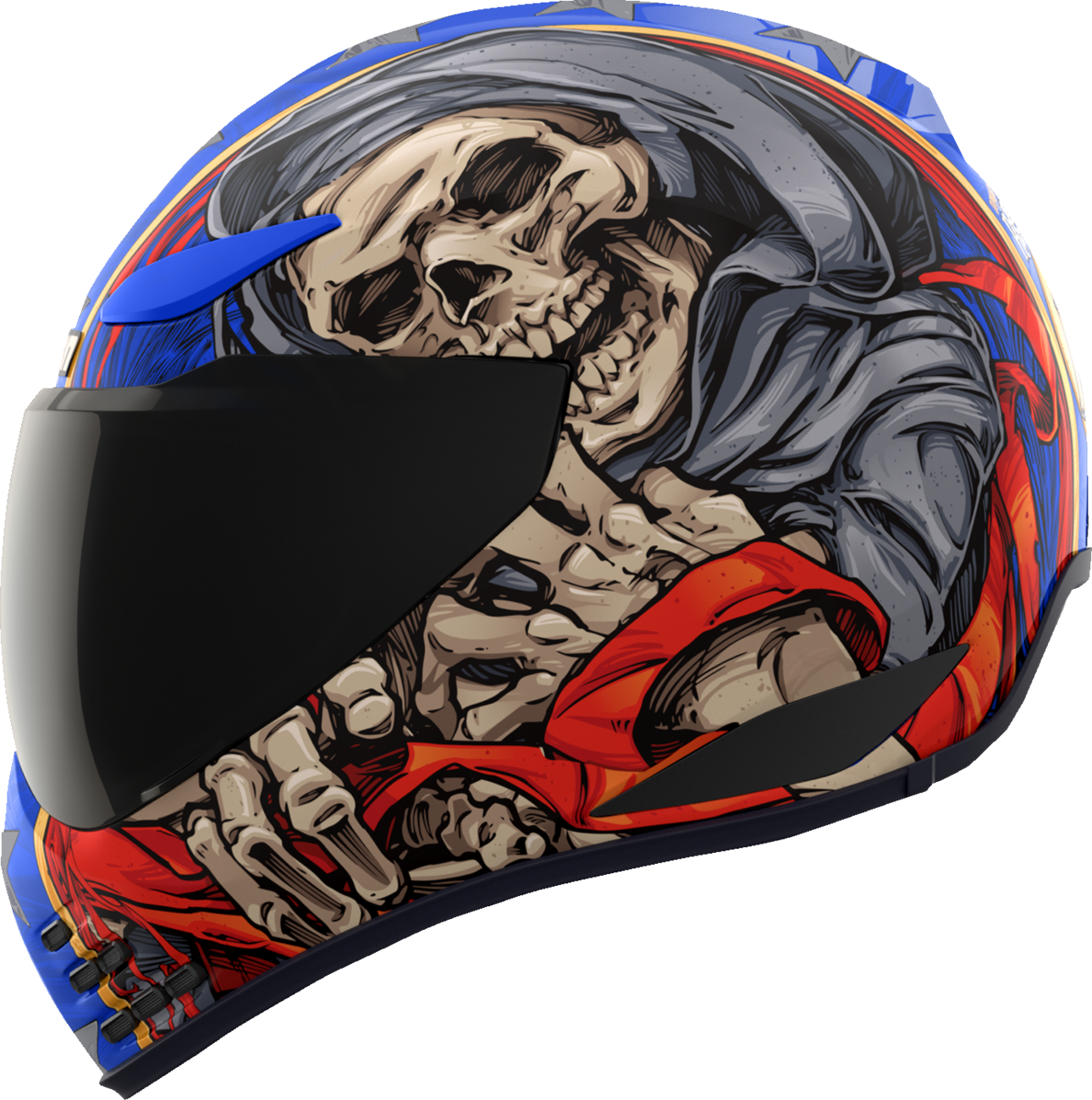 CASCO ICON DOMAIN REVERE BLANCO ROJO AZUL