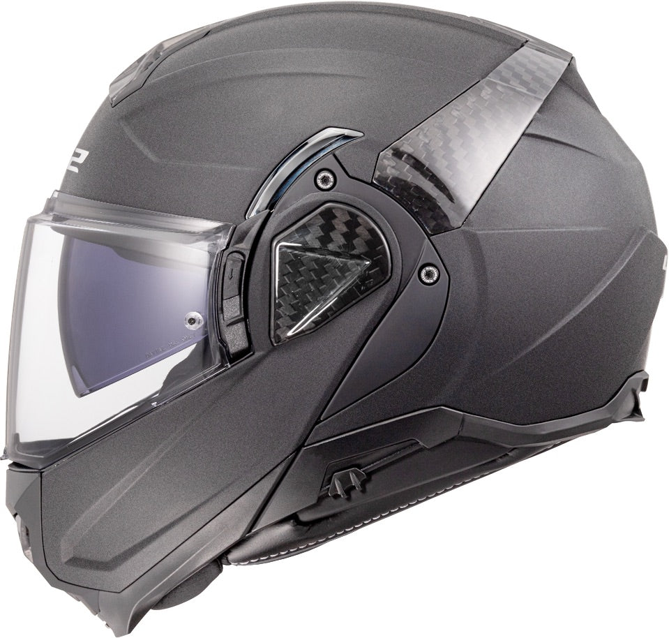 CASCO MODULAR LS2 ADVANT II SOLIDO CON VISOR SOLAR GRIS CONCRETO