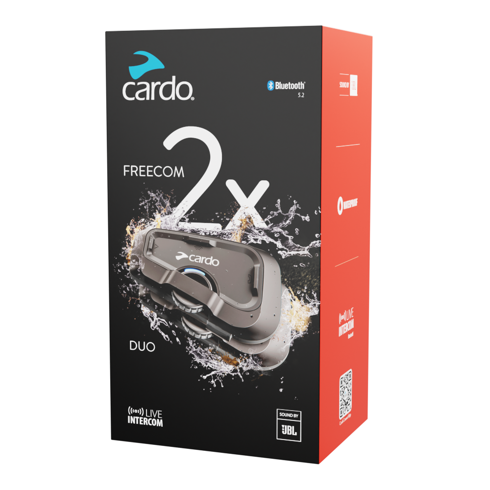 Cardo Freecom 2x Intercomunicador Bluetooth para Moto con Sonido JBL Premium