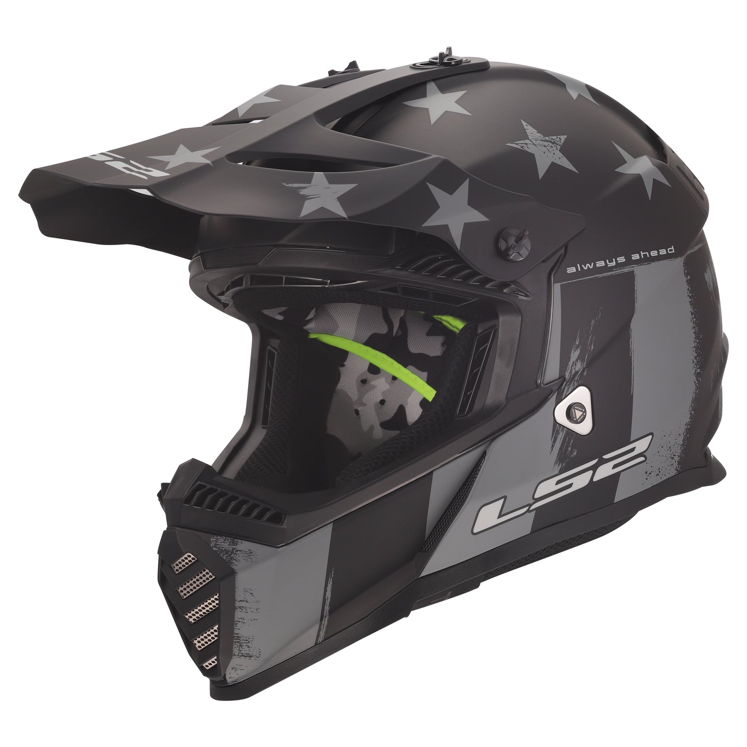 CASCO INTEGRAL JOVEN LS2 GATE YOUTH BATTLE SCAR MATE TONAL GRIS NEGRO