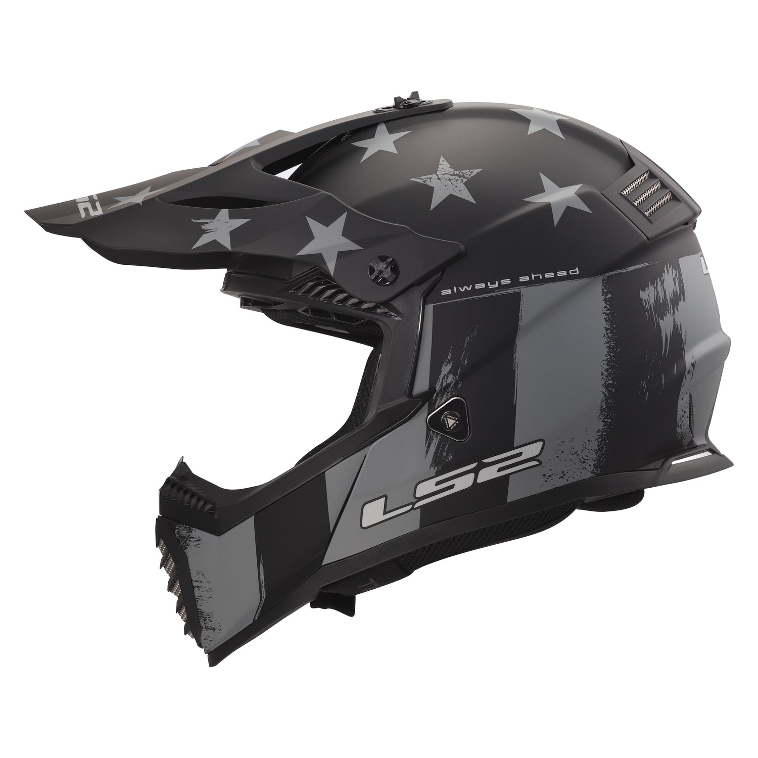 CASCO INTEGRAL JOVEN LS2 GATE YOUTH BATTLE SCAR MATE TONAL GRIS NEGRO