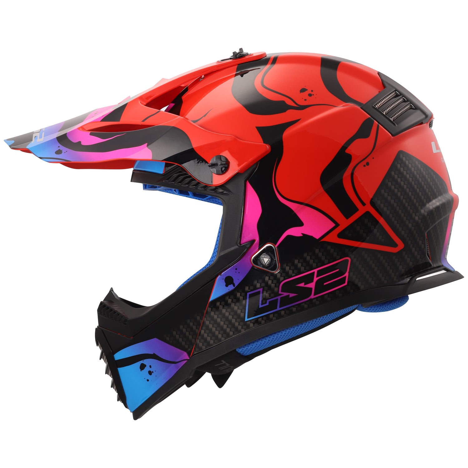 CASCO INTEGRAL LS2 HELMETS GATE YOUTH LAVADO ROJO AZUL MORADO PARA NIÑO