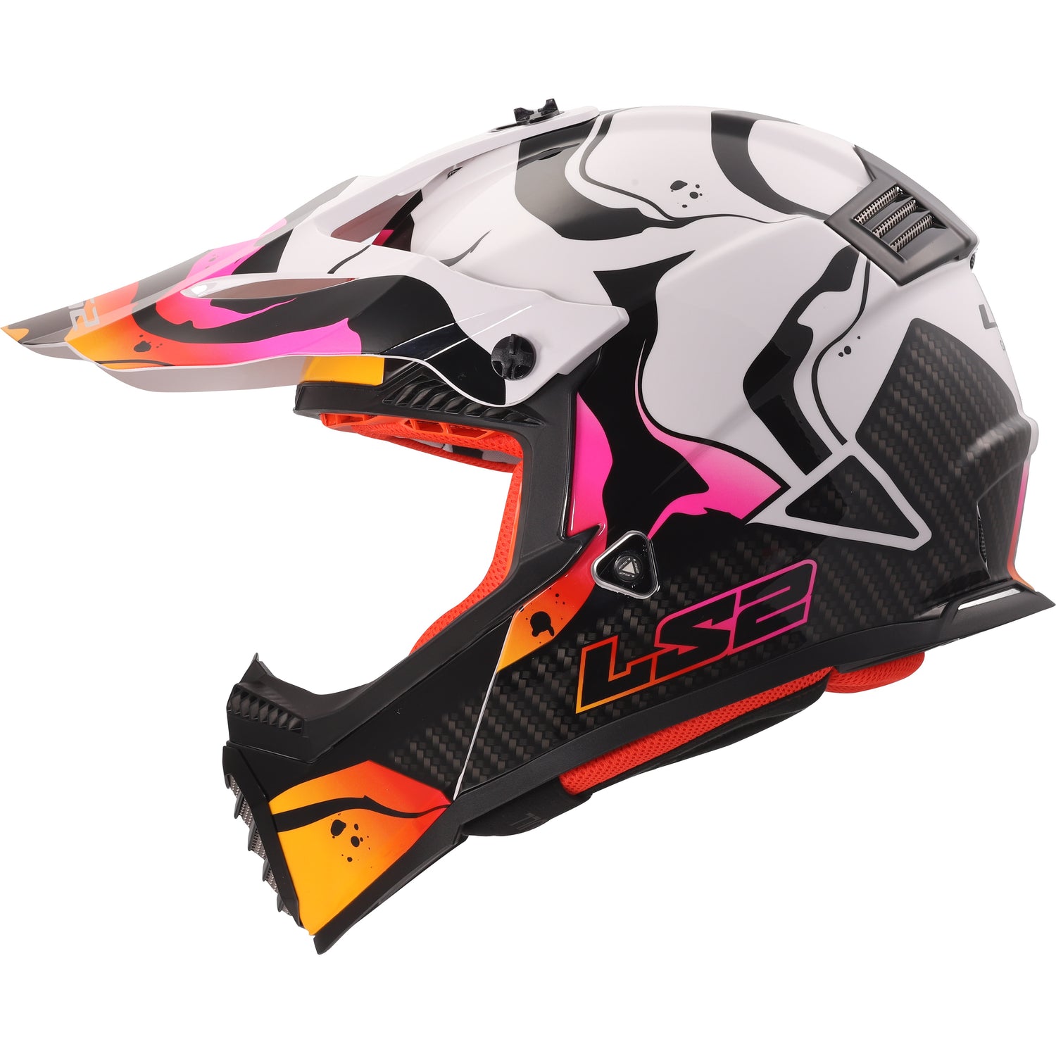 CASCO INTEGRAL LS2 HELMETS GATE YOUTH LAVADO BLANCO NARANJA MORADO PARA NIÑO