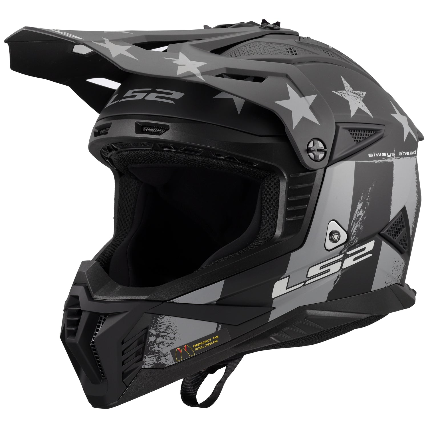 CASCO INTEGRAL LS2 GATE II BATTLE SCAR TONAL GRIS NEGRO