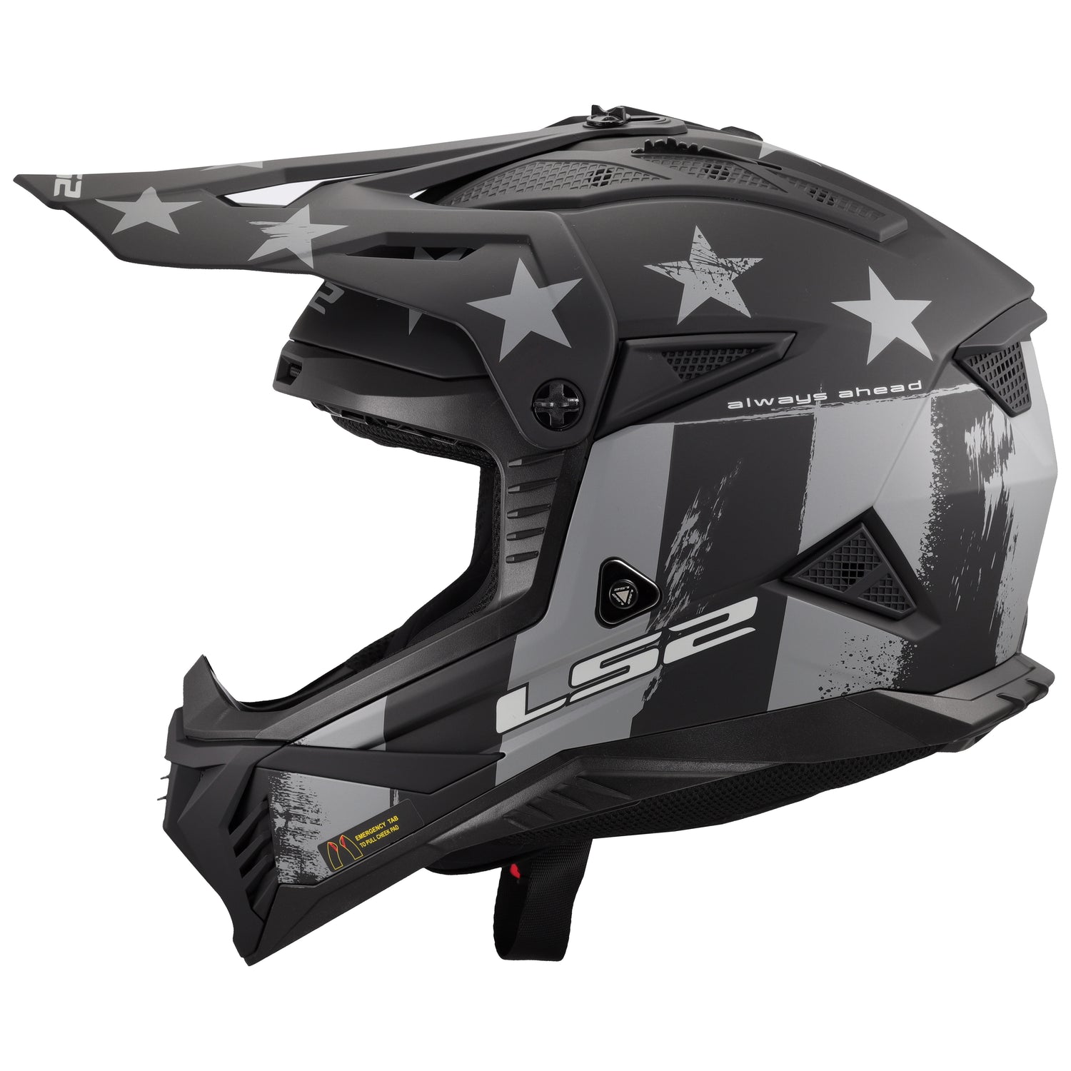 CASCO INTEGRAL LS2 GATE II BATTLE SCAR TONAL GRIS NEGRO