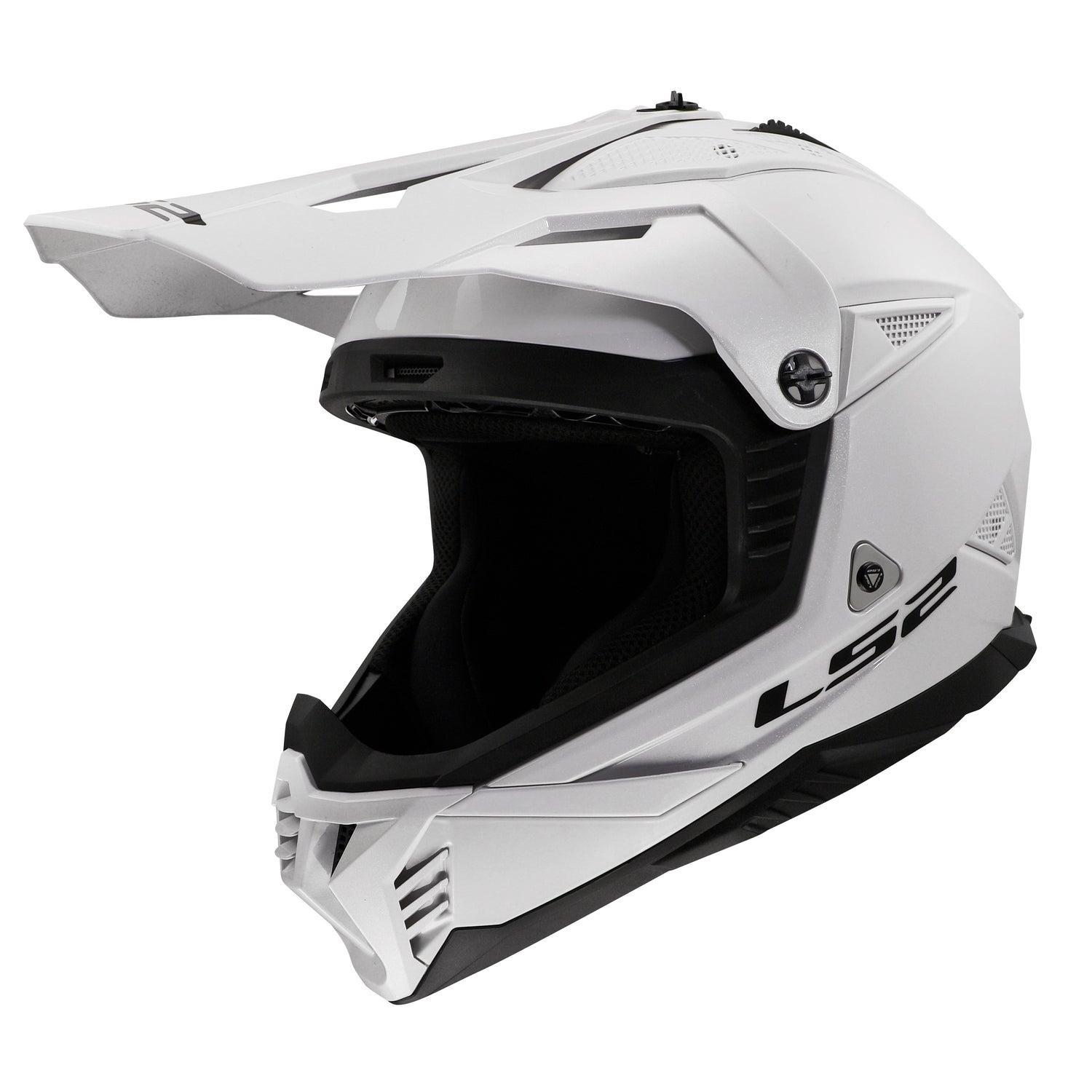 CASCO INTEGRAL LS2 GATE II SÓLIDO MX BLANCO BRILLANTE