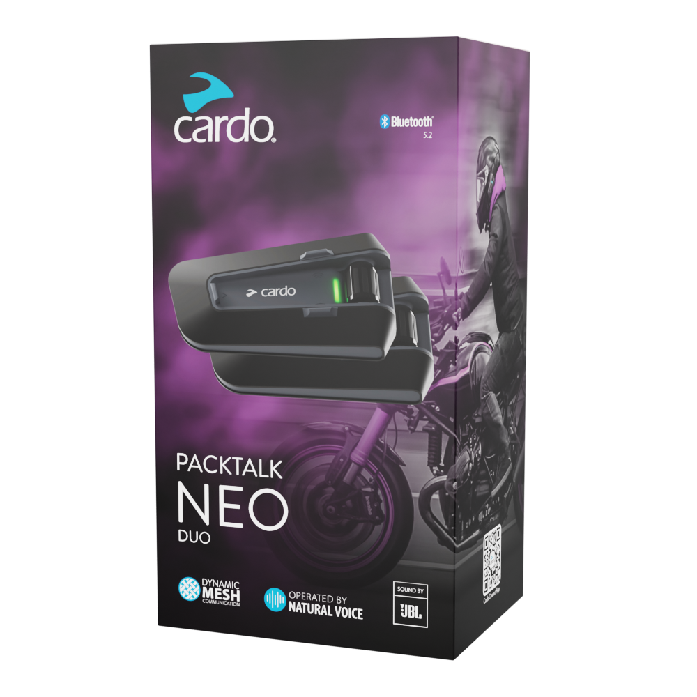 Cardo Packtalk Neo Intercomunicador Moto DMC Bluetooth Audio Premium Piloto Grupo