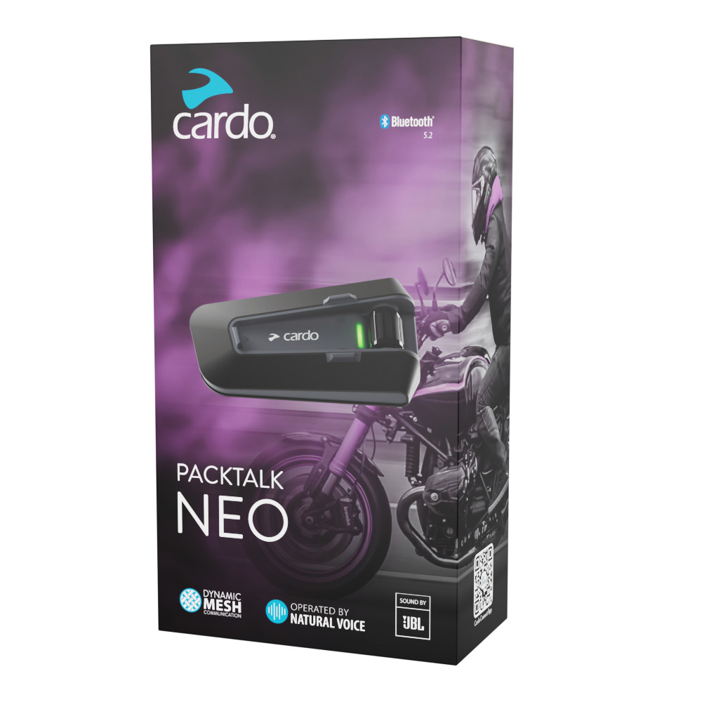 Cardo Packtalk Neo Intercomunicador Moto DMC Bluetooth Audio Premium Piloto Grupo