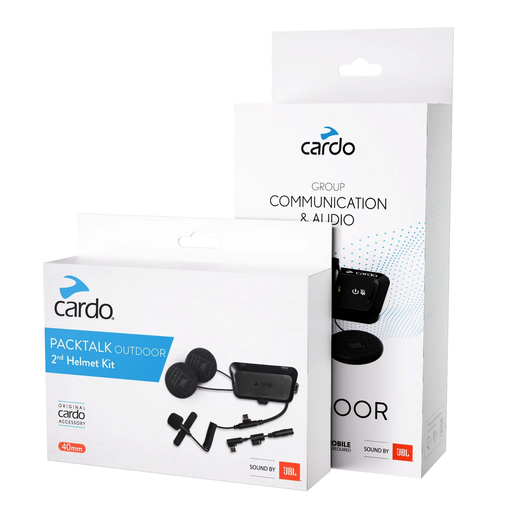 Cardo Packtalk Outdoor Comunicación Moto, Kit Segundo Casco, Intercomunicador Bluetooth DMC