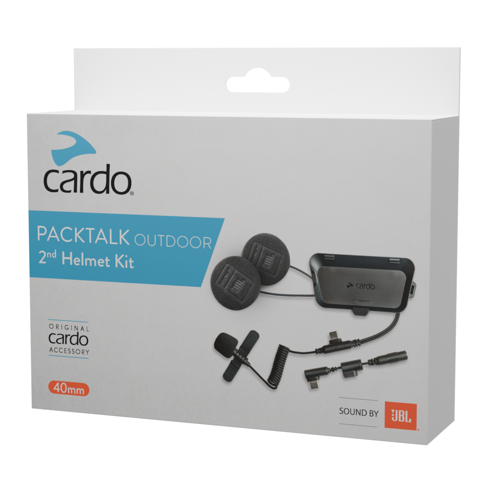 Kit Casco Adicional Cardo Packtalk Outdoor JBL: Sonido Premium, Micrófono, Montaje Rápido