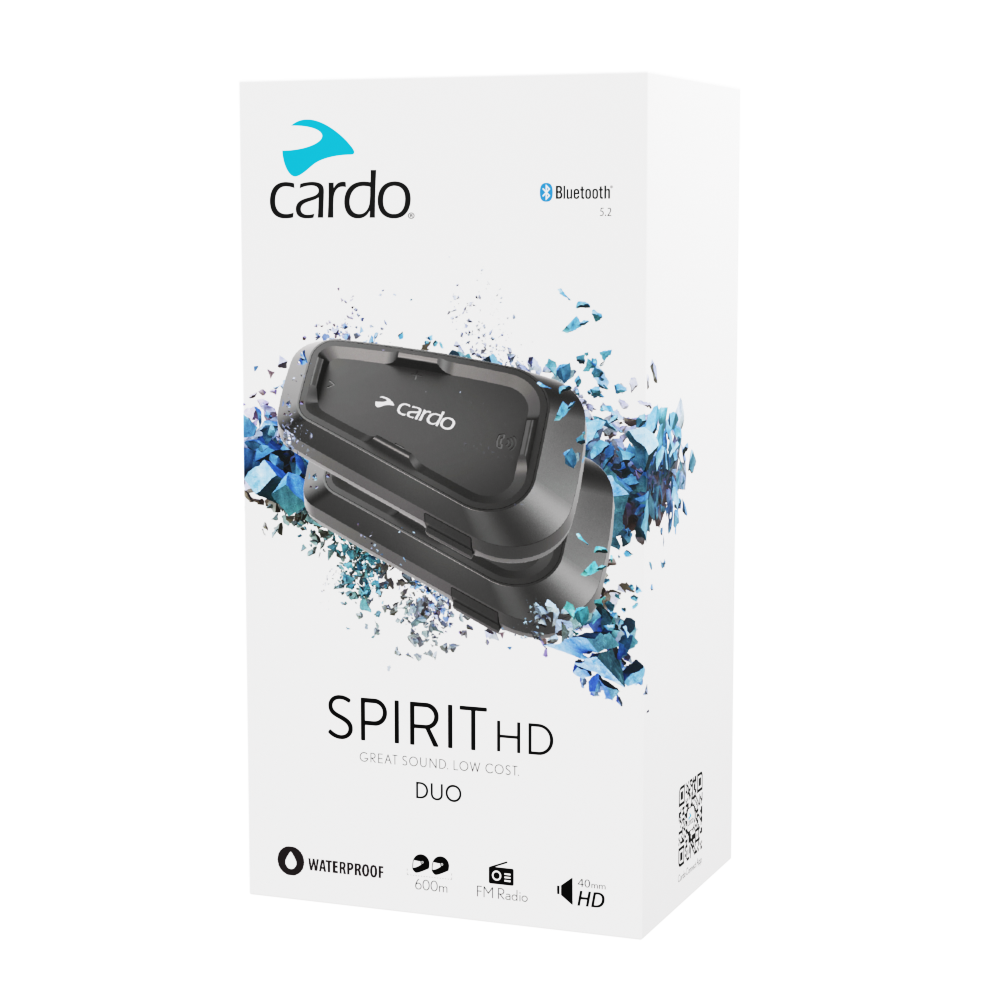 Cardo Systems Spirit HD Intercomunicador Moto Sonido HD Bluetooth Comunicación Grupal Clara