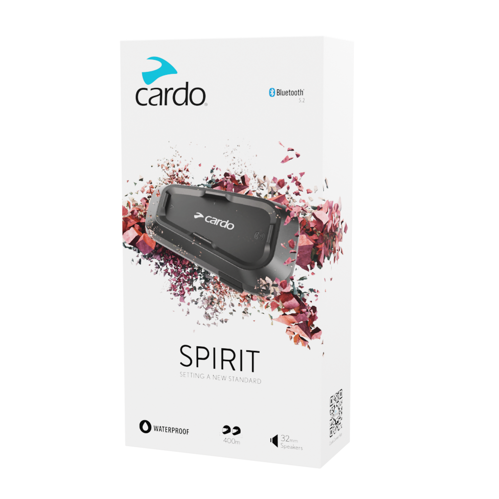 Sistema de Comunicación Motocicleta Cardo Spirit Bluetooth Intercom HD Audio