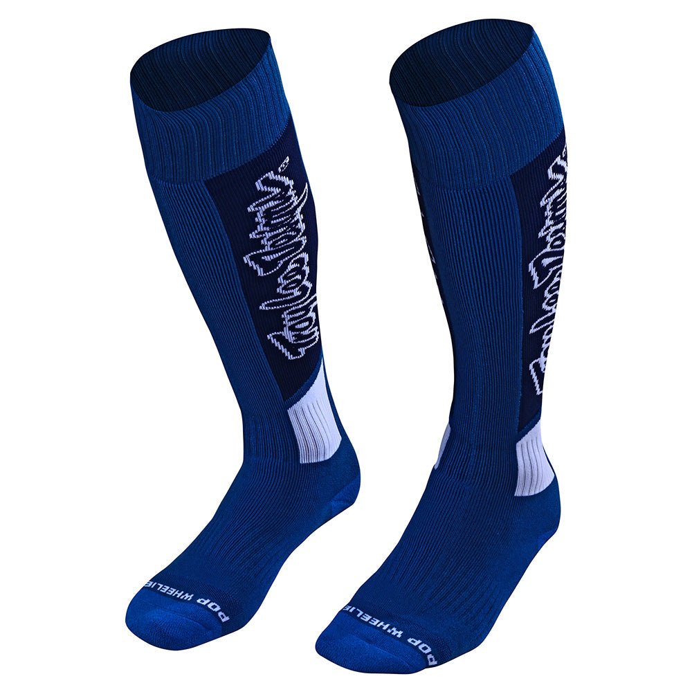 Calcetines Moto Troy Lee Designs GP MX Coolmax Gruesos Acolchados Azules