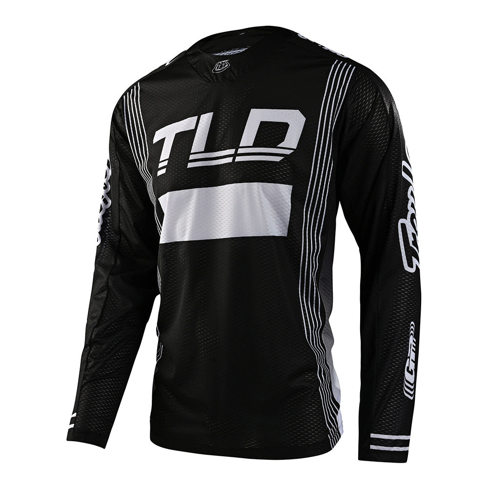 Maillot Troy Lee Designs GP Air Rhythm Negro: Ventilación Superior para Motocross y Enduro