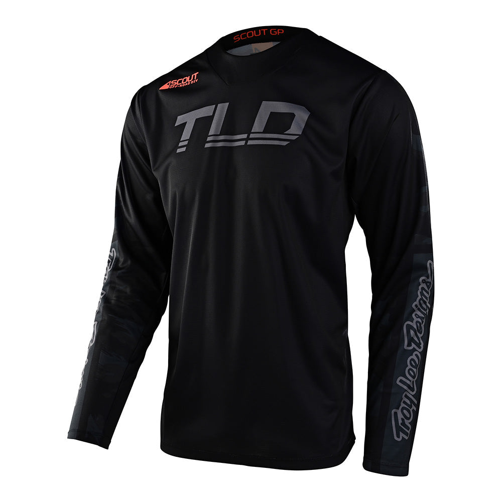Maillot Troy Lee Designs Scout GP Recon Camuflaje Negro: Rendimiento Óptimo Enduro