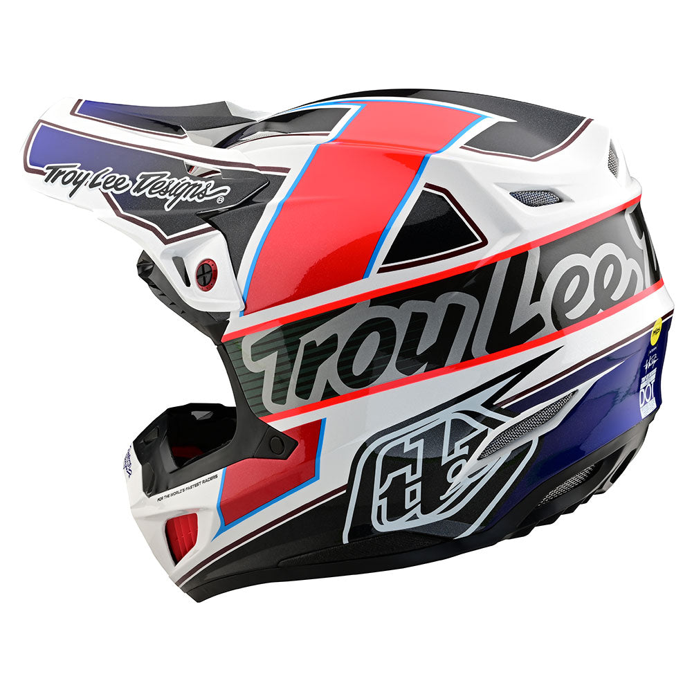 Casco Compuesto Troy Lee Designs SE5 con MIPS: Máxima Protección Off-Road Blanco/Negro