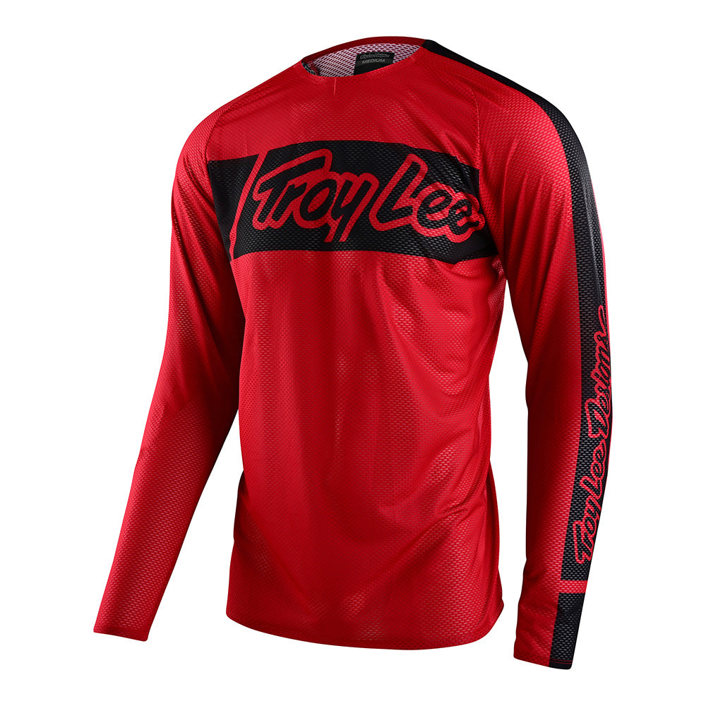 Maillot Troy Lee Designs SE Pro Air Vox Rojo Ventilado Rendimiento Motocross