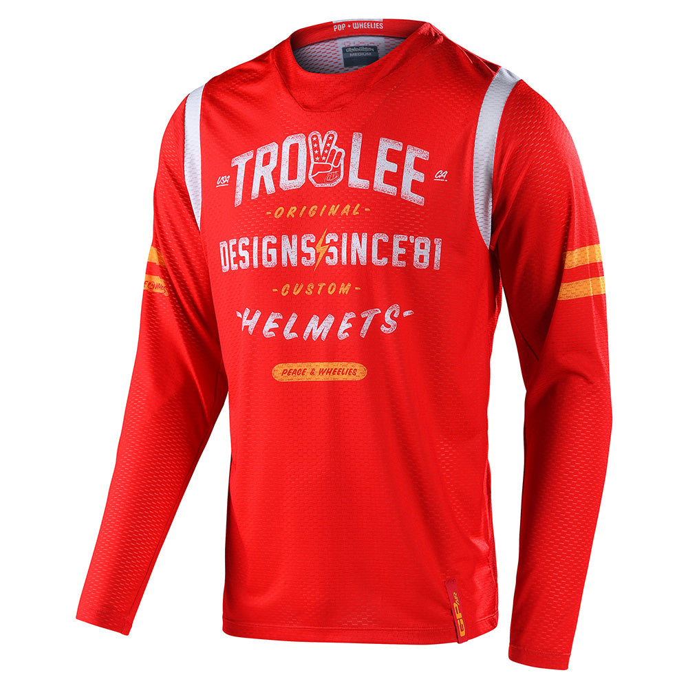 Maillot Troy Lee Designs GP Air Rojo: Máxima Ventilación, Ligereza Extrema, Confort Superior
