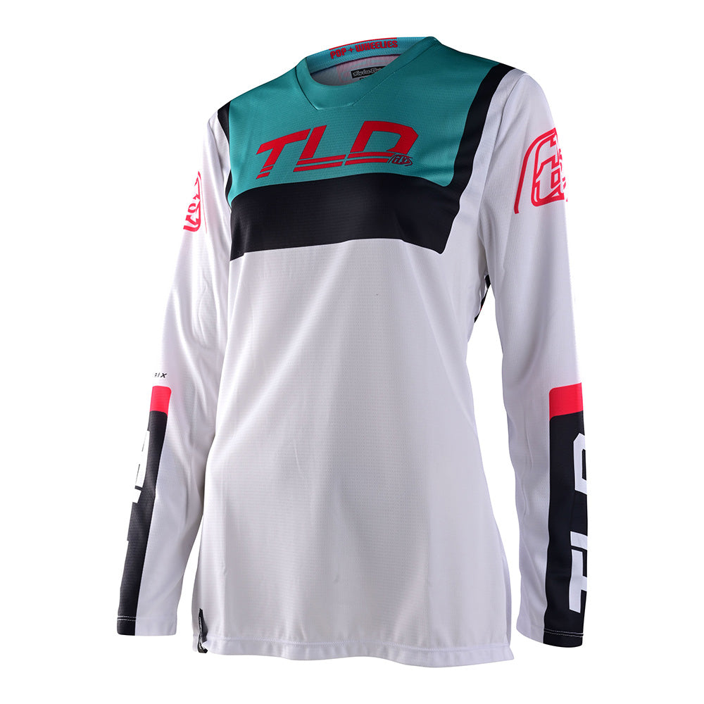 Maillot Troy Lee Designs GP Brazen Blanco Mujer: Rendimiento Superior Motocross Enduro