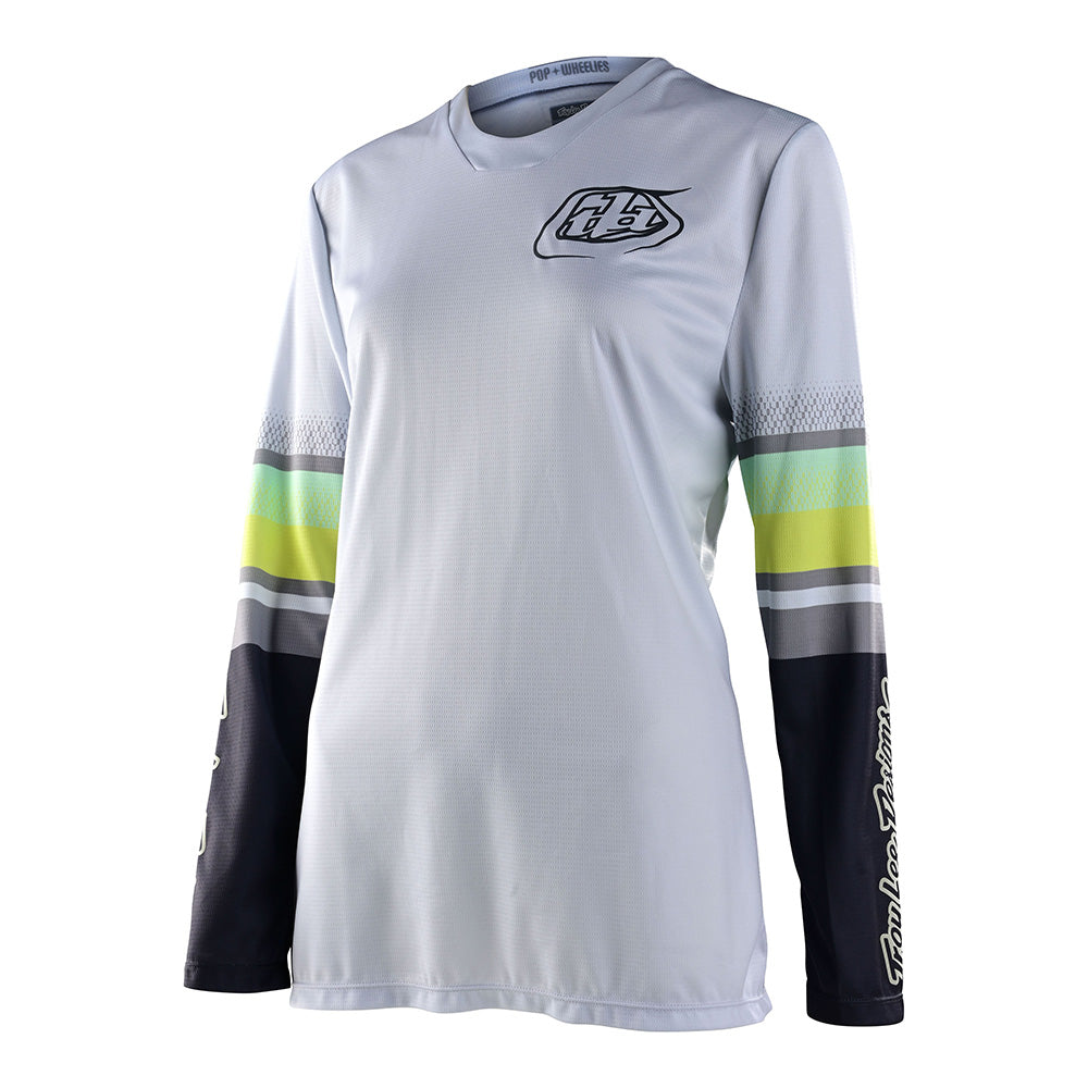 Maillot Troy Lee Designs GP Mujer Warped Blanco | Rendimiento MX Enduro