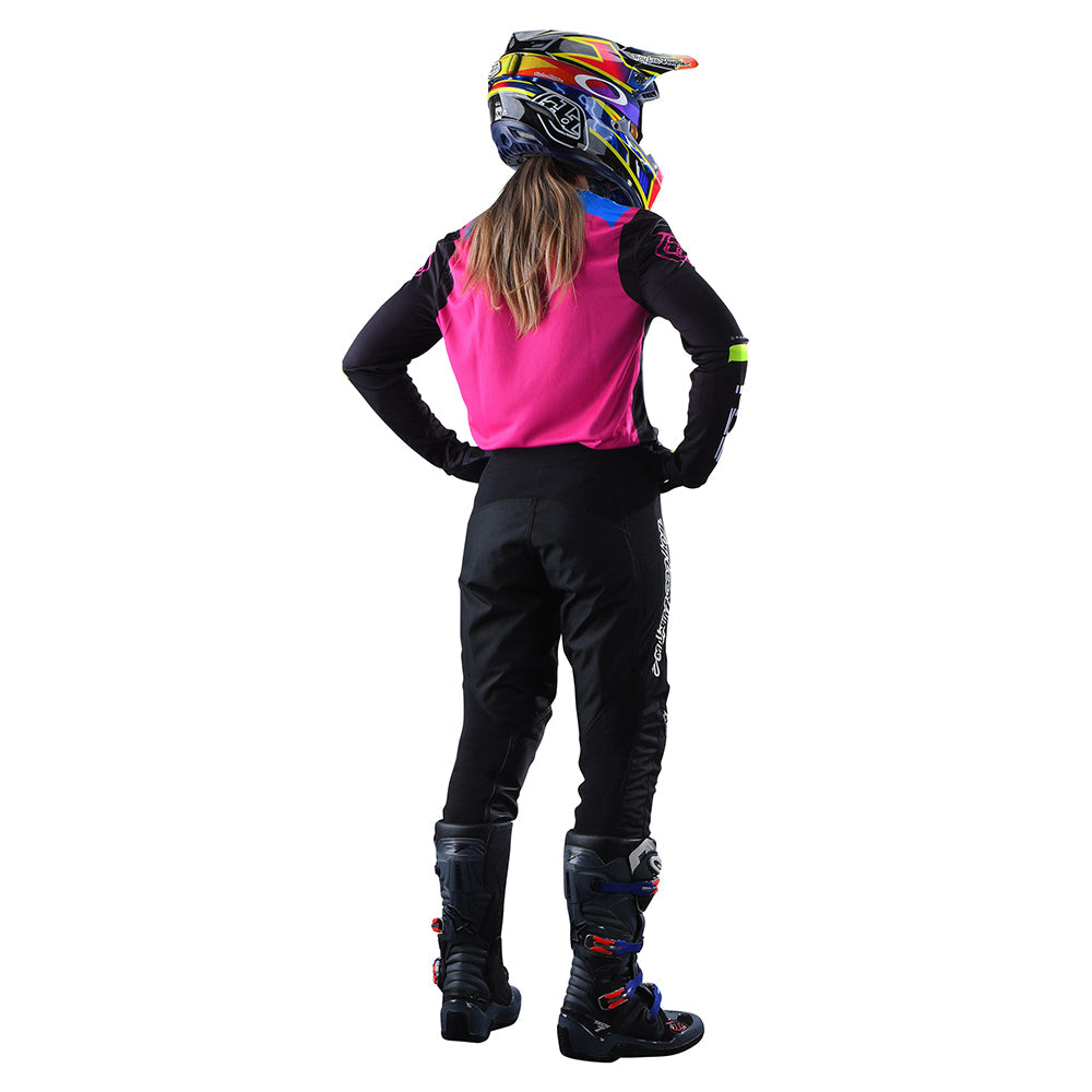 Maillot Troy Lee Designs GP Brazen Negro Mujer, Rendimiento Ligero Transpirable Moto Enduro