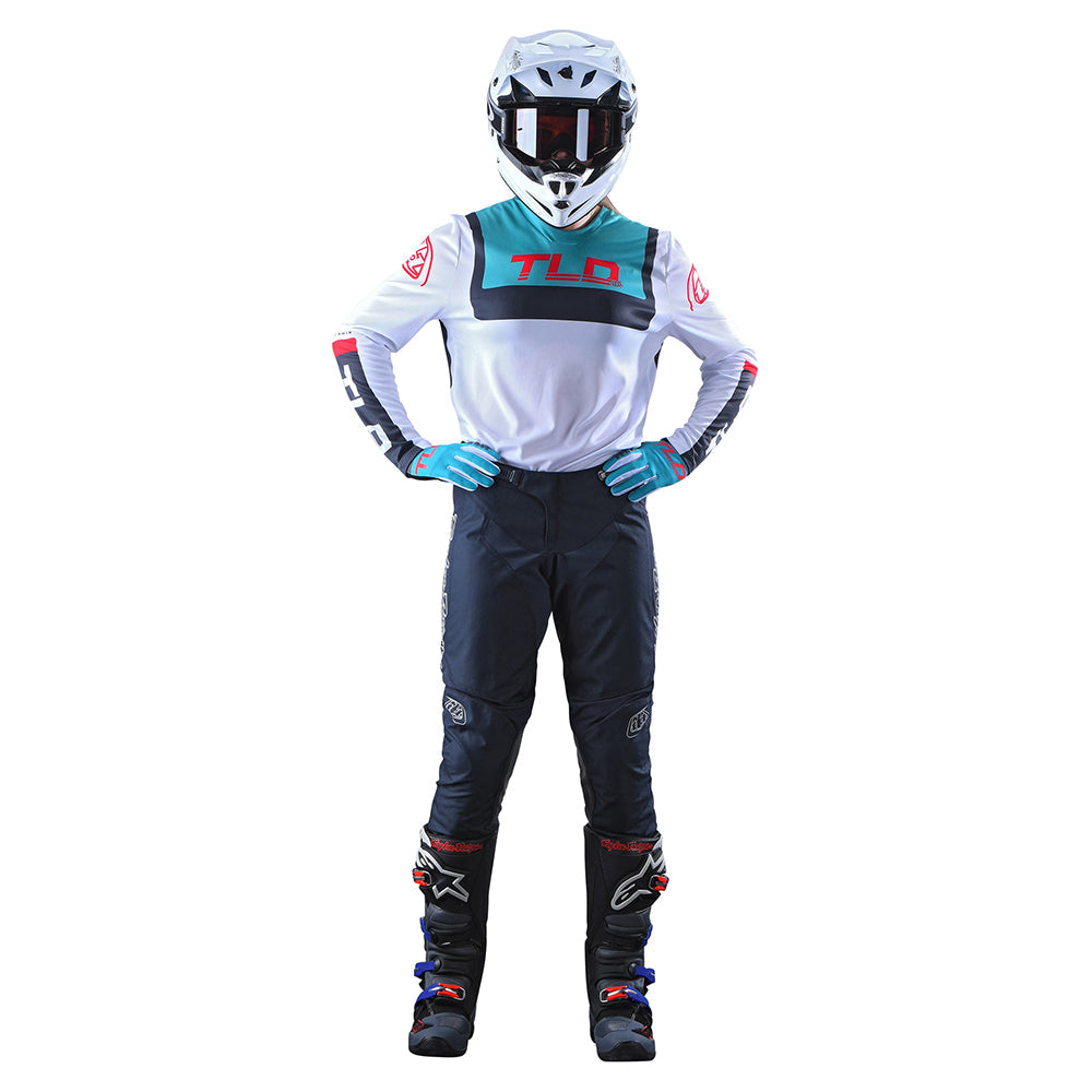 Maillot Troy Lee Designs GP Brazen Blanco Mujer: Rendimiento Superior Motocross Enduro