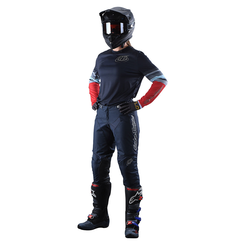 Maillot Troy Lee Designs GP Warped Carbón Mujer: Ligero, Confortable, Rendimiento Moto Off-Road