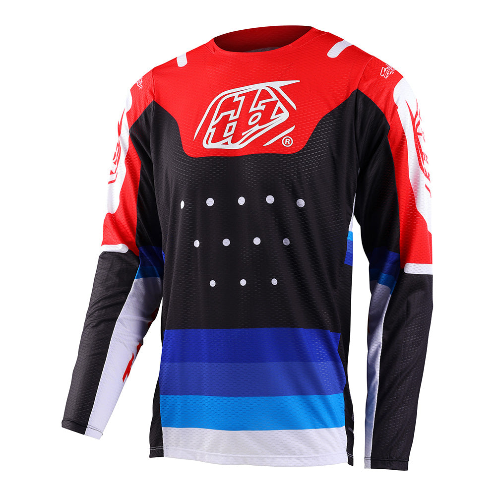 Maillot Troy Lee Designs GP Pro Air Apex Rojo/Negro: Ventilado, Transpirable, Motocross Enduro