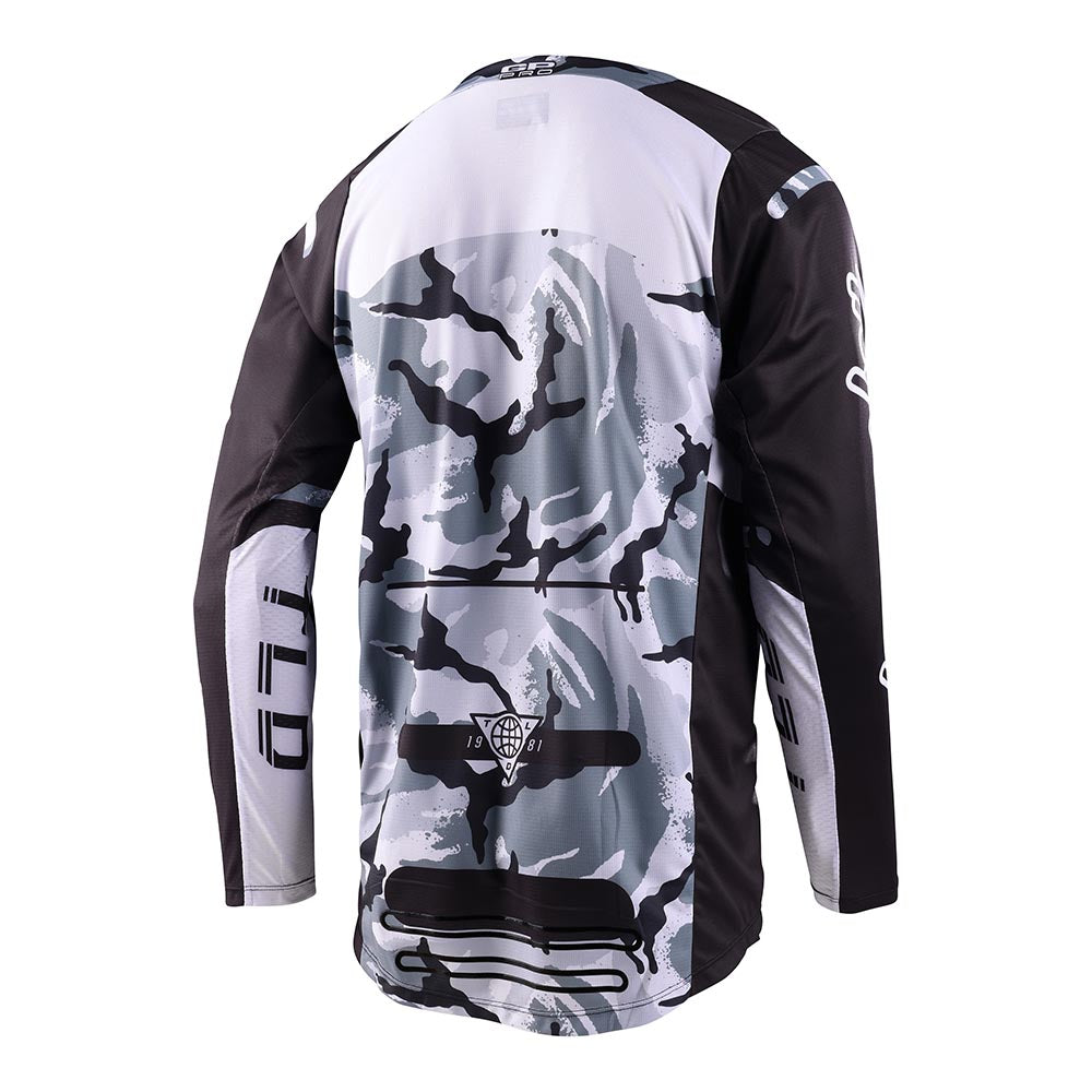 Maillot Troy Lee Designs GP Pro Camuflaje Negro Blanco | Rendimiento MX Transpirable