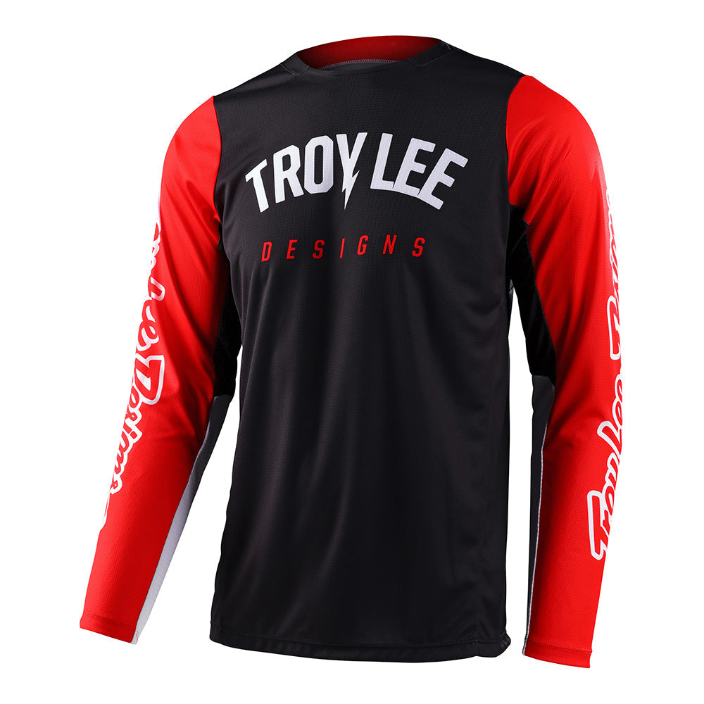 Maillot Motocross Troy Lee Designs GP Pro Boltz Negro/Rojo Rendimiento Superior