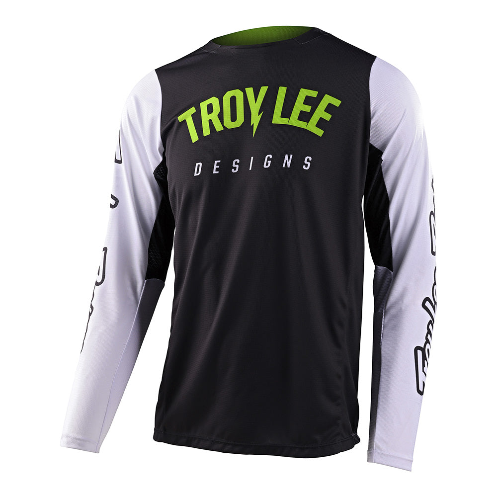 Maillot Motocross Troy Lee Designs GP Pro Boltz Negro/Blanco | Rendimiento Avanzado