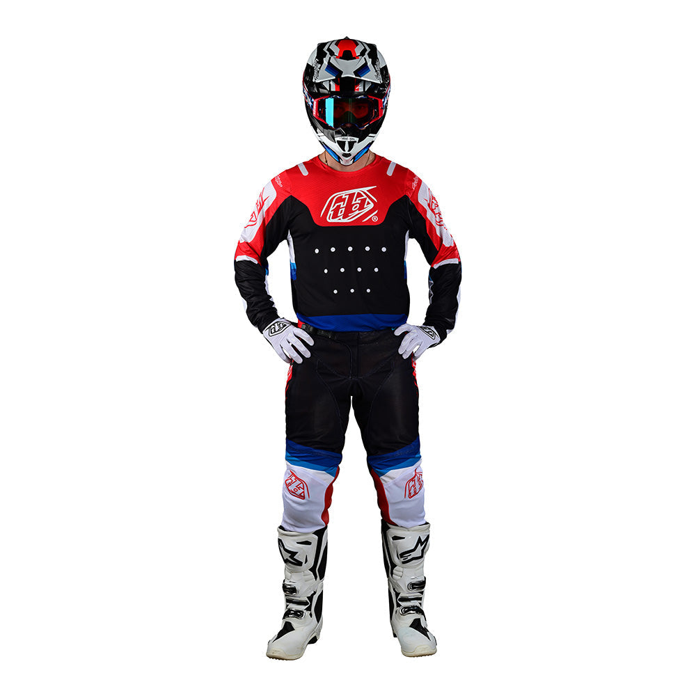 Pantalón Troy Lee Designs GP Pro Air Apex Rojo/Negro: Alta Ventilación, Ligereza para Motocross