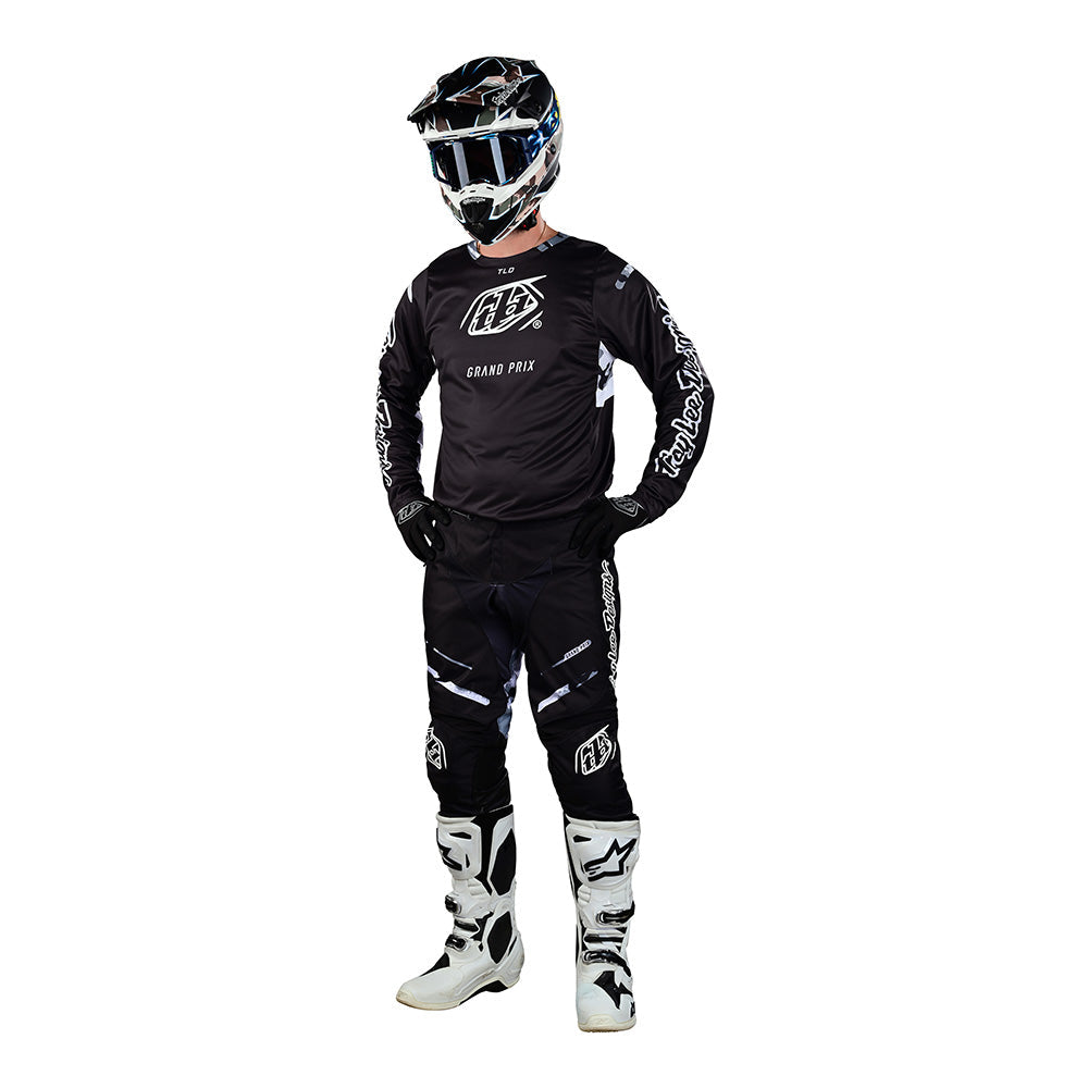 Pantalón Motocross GP Pro Troy Lee Designs Camuflaje Negro Blanco Rendimiento Duradero