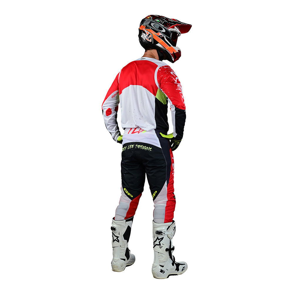 Pantalones Motocross Troy Lee Designs GP Pro Partical Negros Rojos Rendimiento Superior