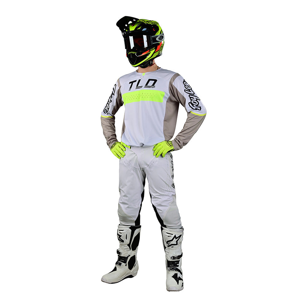 Maillot Troy Lee Designs SE Pro Grid Fog Flo Amarillo: Rendimiento, Ajuste y Comodidad