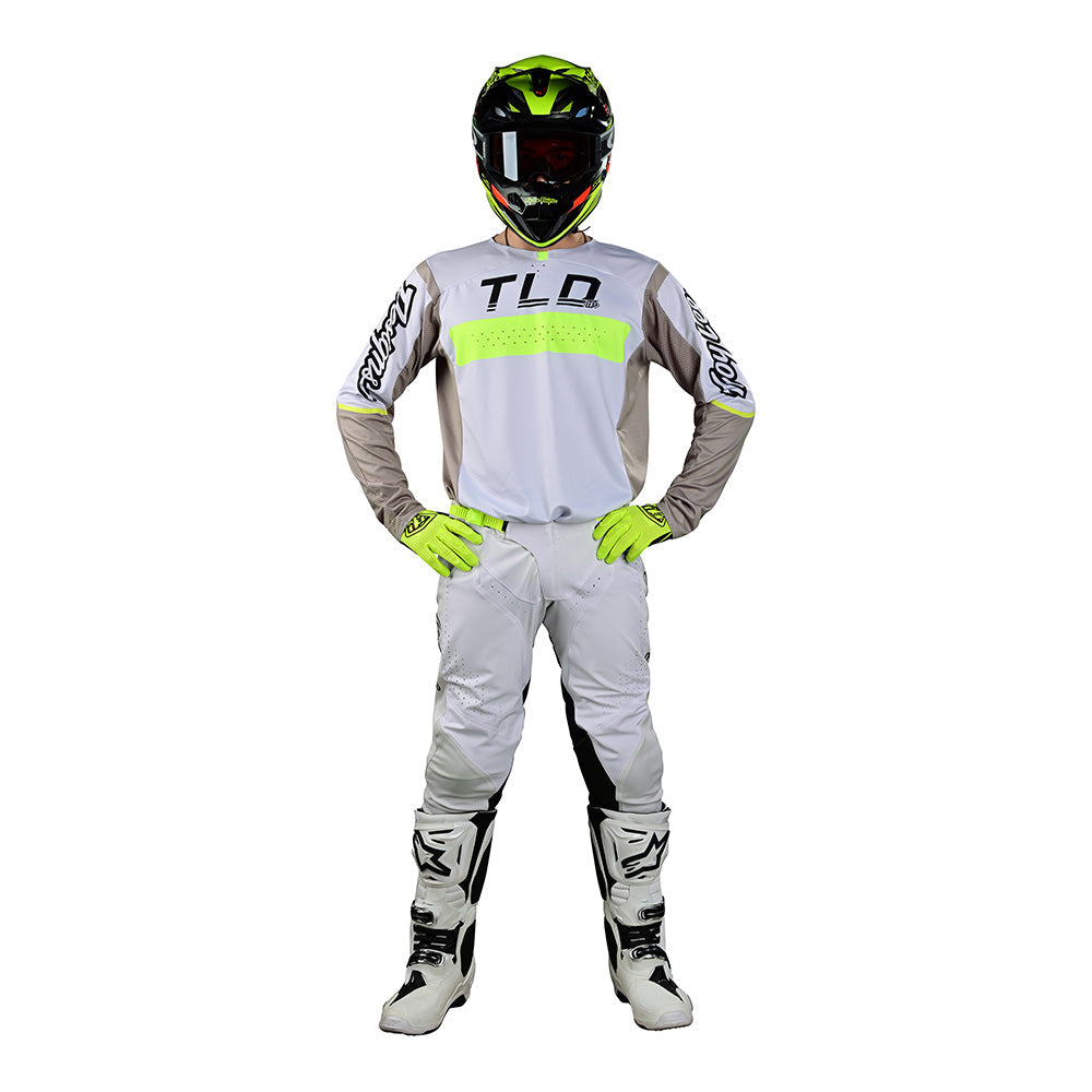 Maillot Troy Lee Designs SE Pro Grid Fog Flo Amarillo: Rendimiento, Ajuste y Comodidad